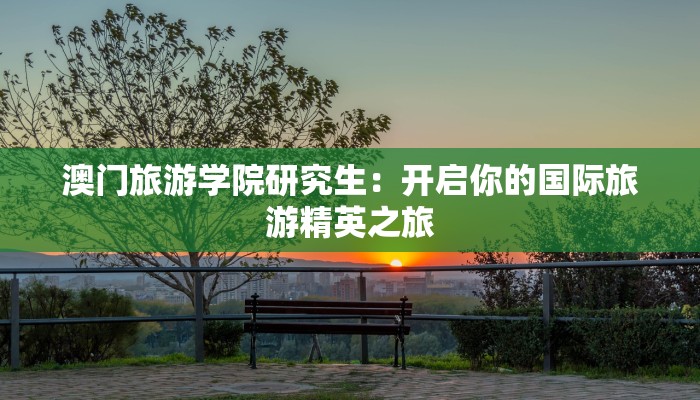 澳门旅游学院研究生：开启你的国际旅游精英之旅