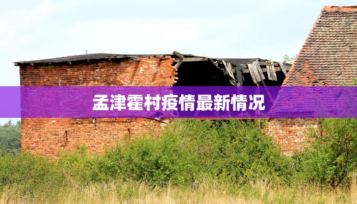 孟津霍村疫情最新情况 孟津霍村疫情最新情况