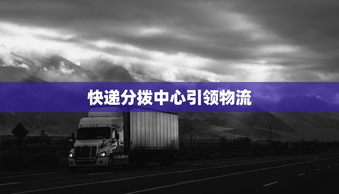 快递分拨中心引领物流