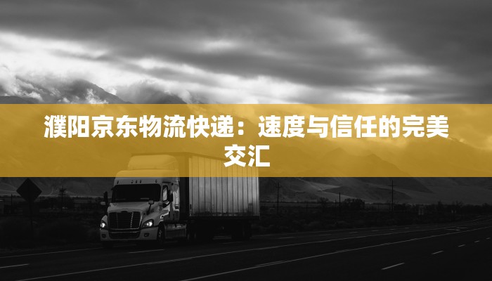 濮阳京东物流快递：速度与信任的完美交汇