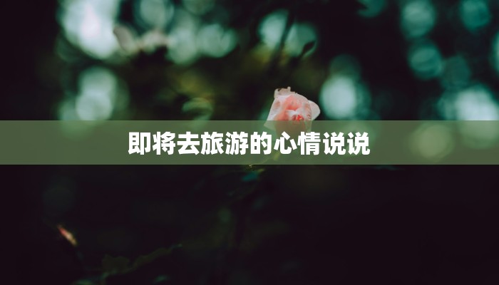 即将去旅游的心情说说